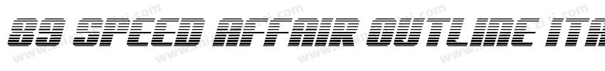 89 Speed Affair Outline Ital字体转换